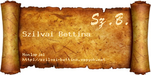 Szilvai Bettina névjegykártya