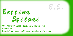 bettina szilvai business card